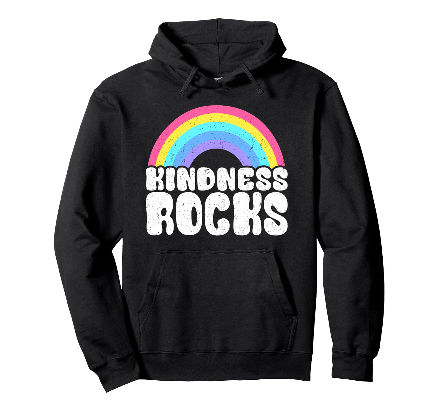 Anti Bullying Hippie Teacher Rainbow Hoodie - Minimalist Print for Adults - T-Shirt, Sweatshirt, Hoodie