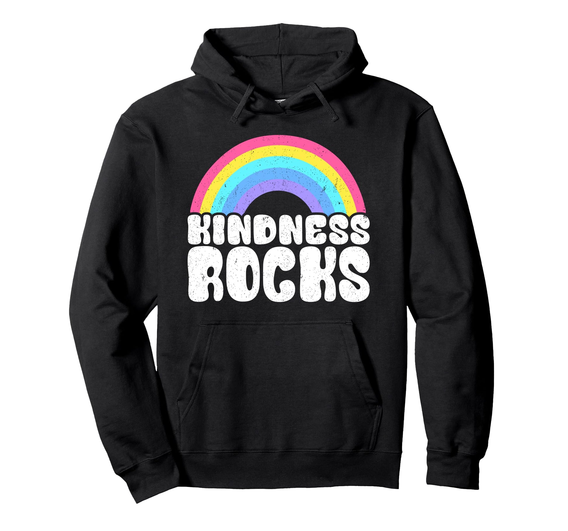 Anti Bullying Hippie Teacher Rainbow Hoodie - Minimalist Print for Adults - T-Shirt, Sweatshirt, Hoodie