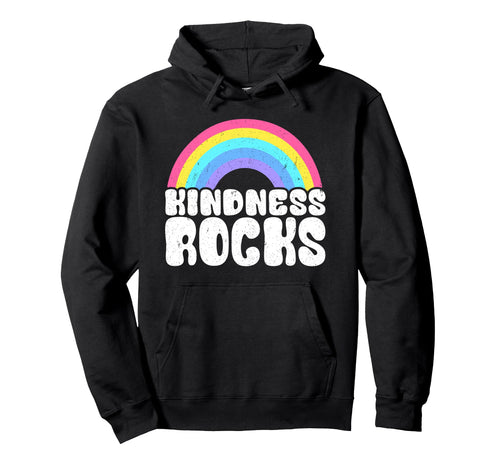 Anti Bullying Hippie Teacher Rainbow Hoodie - Minimalist Print for Adults - T-Shirt, Sweatshirt, Hoodie