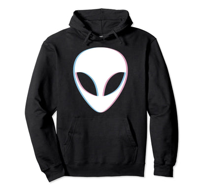 Alien Vaporwave Pastel Goth Glitched Hoodie - Trendy Graphic for Adults - T-Shirt, Sweatshirt, Hoodie