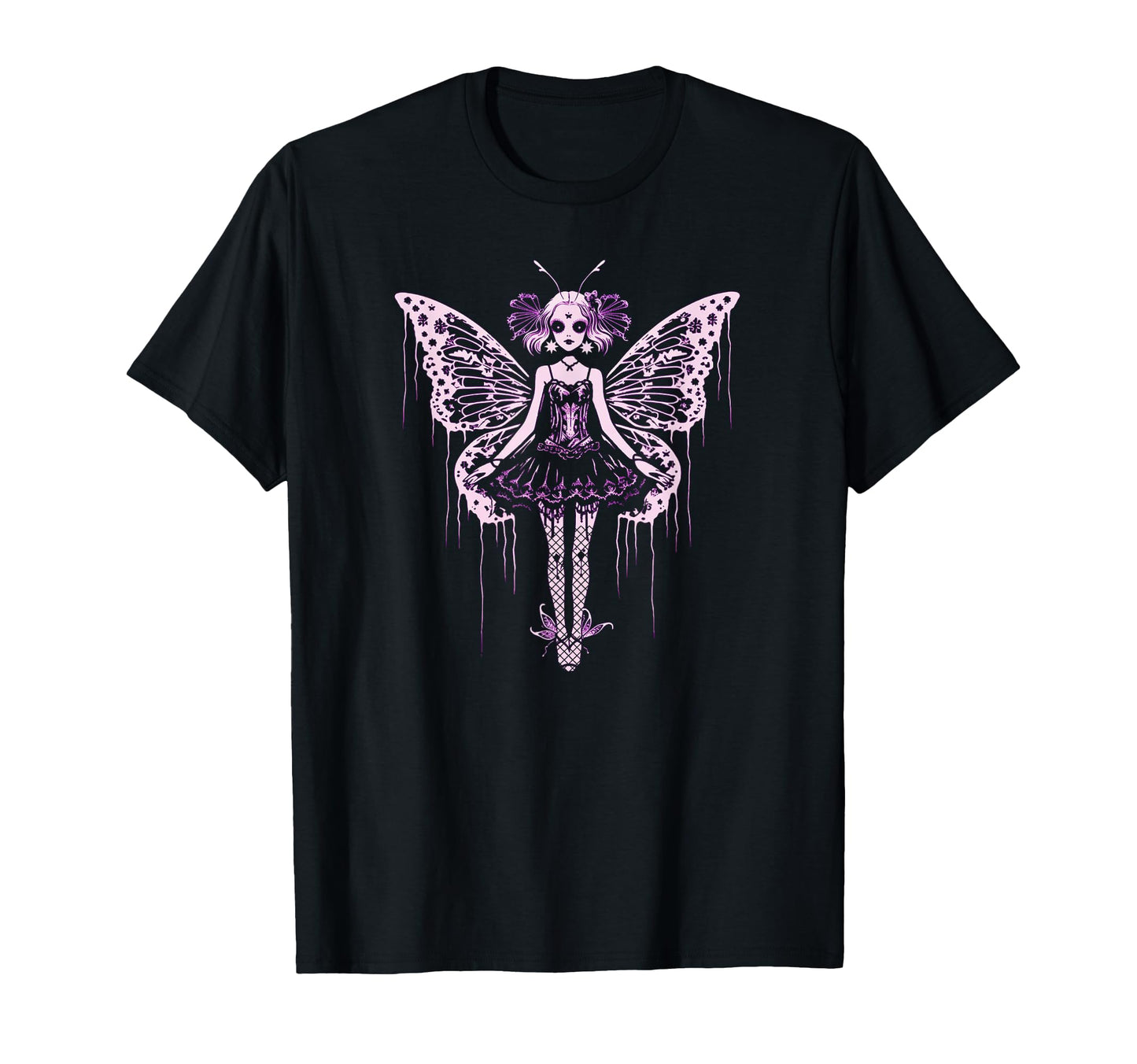 Grunge Punk Goth Fairy Butterfly T-Shirt - Casual Everyday Wear for Adults - T-Shirt, Sweatshirt, Hoodie