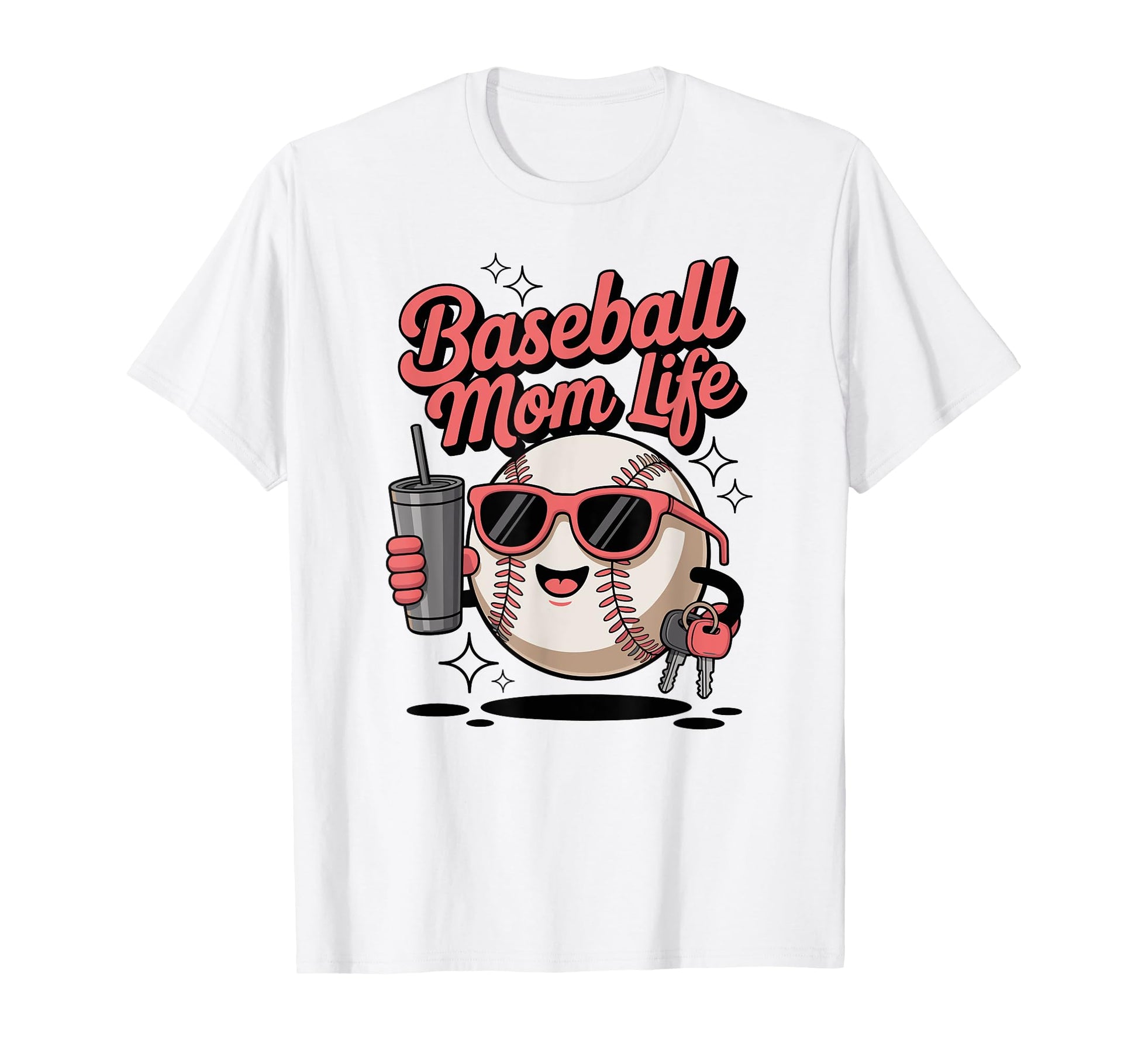 Baseball Mom Life Fun Sports Fan T-Shirt - Aesthetic Graphic Men Women - T-Shirt, Sweatshirt, Hoodie