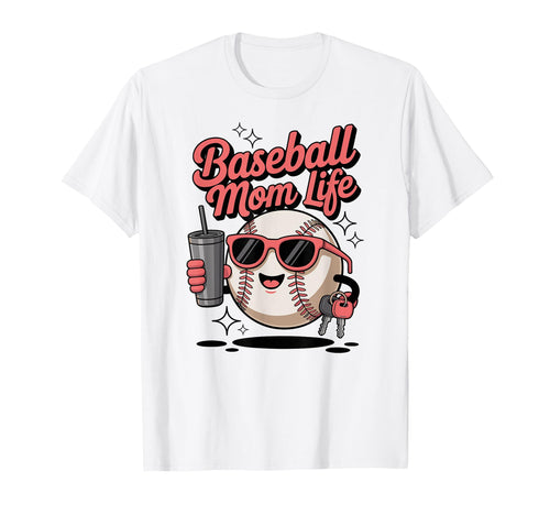 Baseball Mom Life Fun Sports Fan T-Shirt - Aesthetic Graphic Men Women - T-Shirt, Sweatshirt, Hoodie