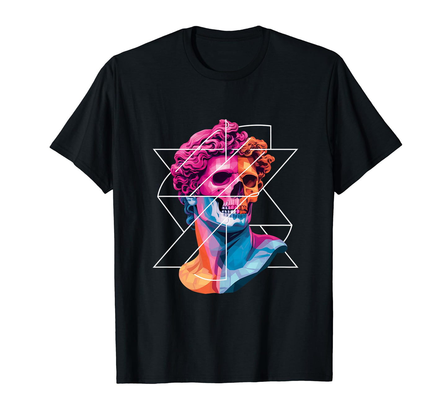 Statue David Bust Vaporwave T-Shirt - Casual Everyday Wear for Adults - T-Shirt, Sweatshirt, Hoodie