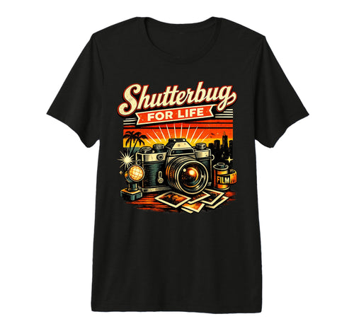 Shutterbug Life Camera Photography T-Shirt - Fun Novelty Design for Adults - T-Shirt, Sweatshirt, Hoodie