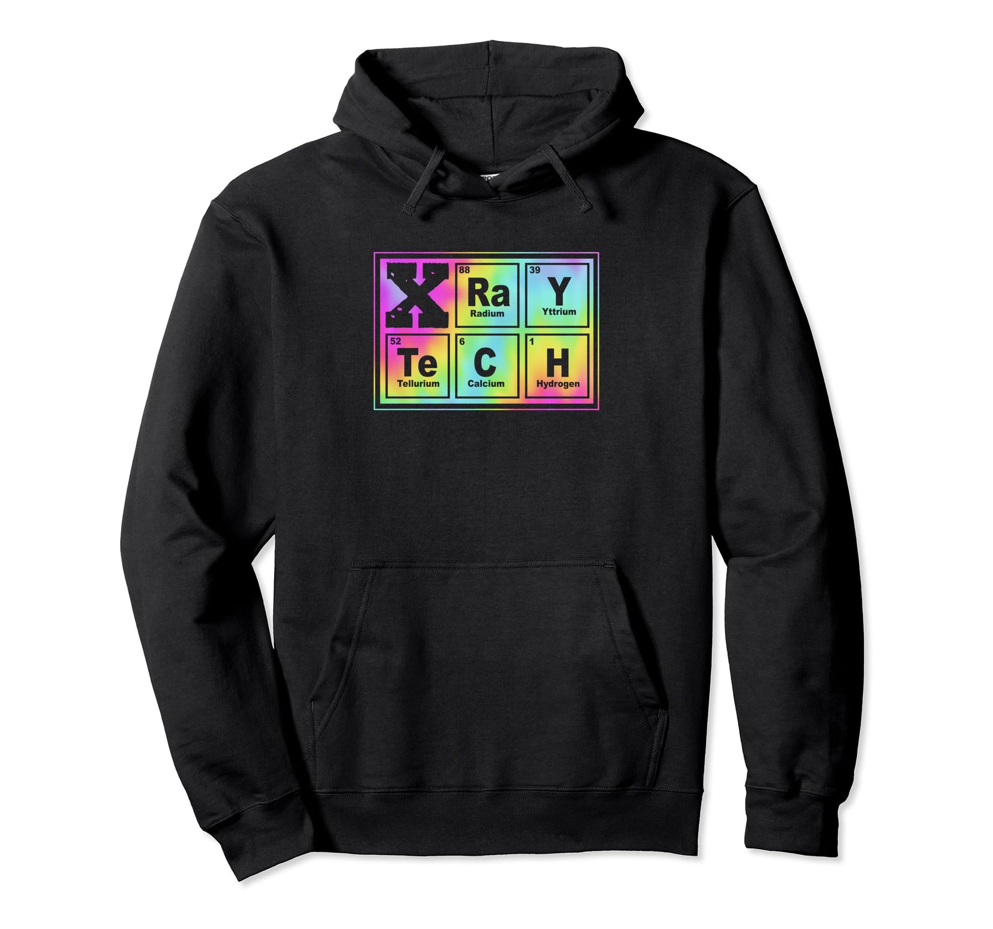 Rainbow Periodic Table Xray Tech Hoodie - Graphic Print Men Women - T-Shirt, Sweatshirt, Hoodie