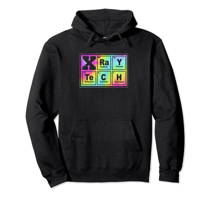 Rainbow Periodic Table Xray Tech Hoodie - Graphic Print Men Women - T-Shirt, Sweatshirt, Hoodie