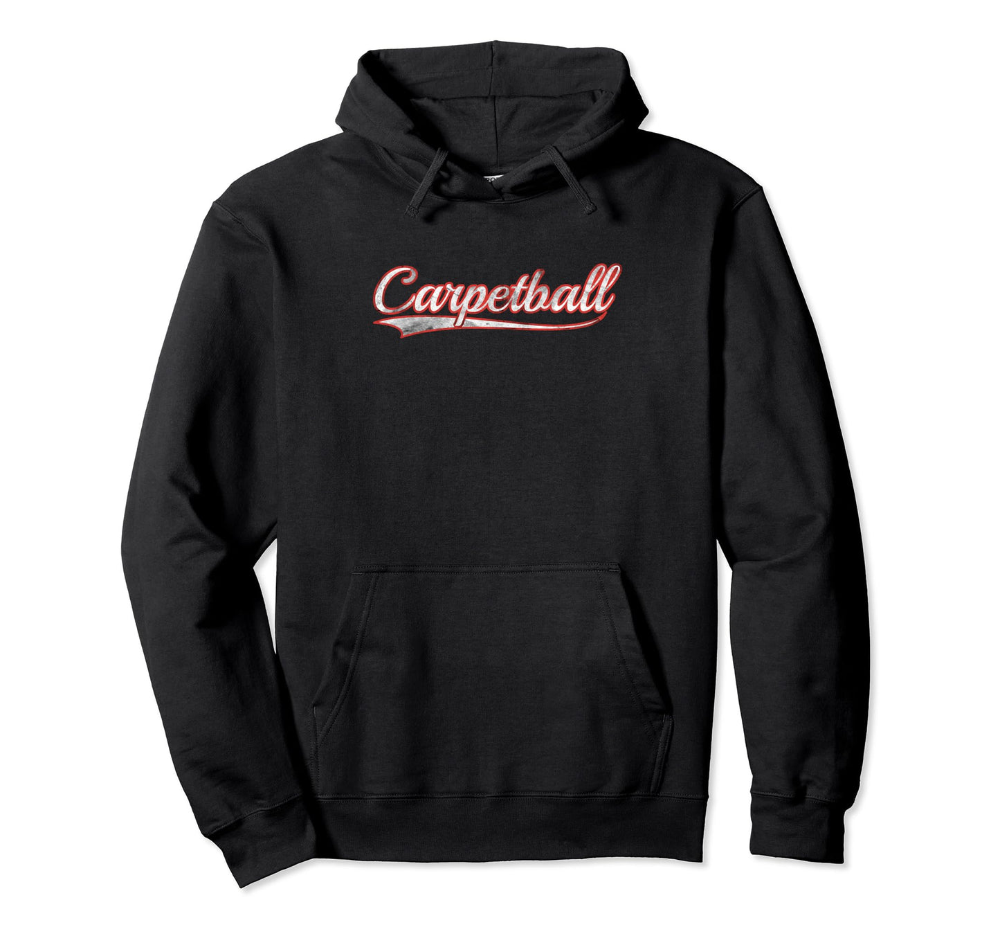 Carpetball Varsity Distressed Hoodie - Minimalist Print for Adults - T-Shirt, Sweatshirt, Hoodie