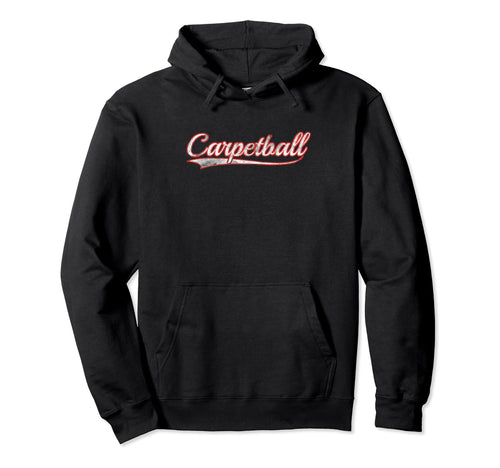 Carpetball Varsity Distressed Hoodie - Minimalist Print for Adults - T-Shirt, Sweatshirt, Hoodie