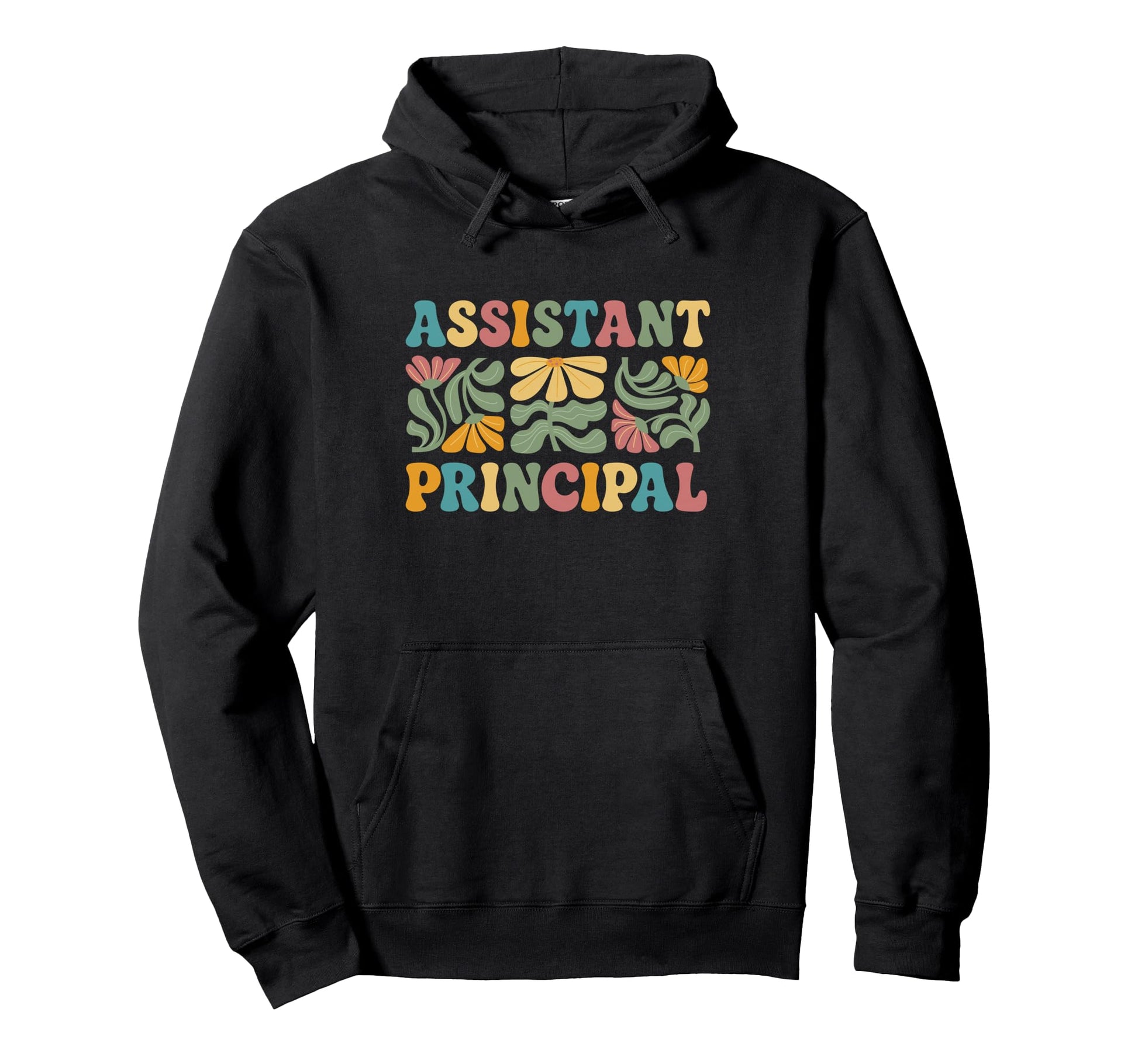Assistant Principal Boho Flower Hoodie - Fun Novelty Design Men Women - T-Shirt, Sweatshirt, Hoodie