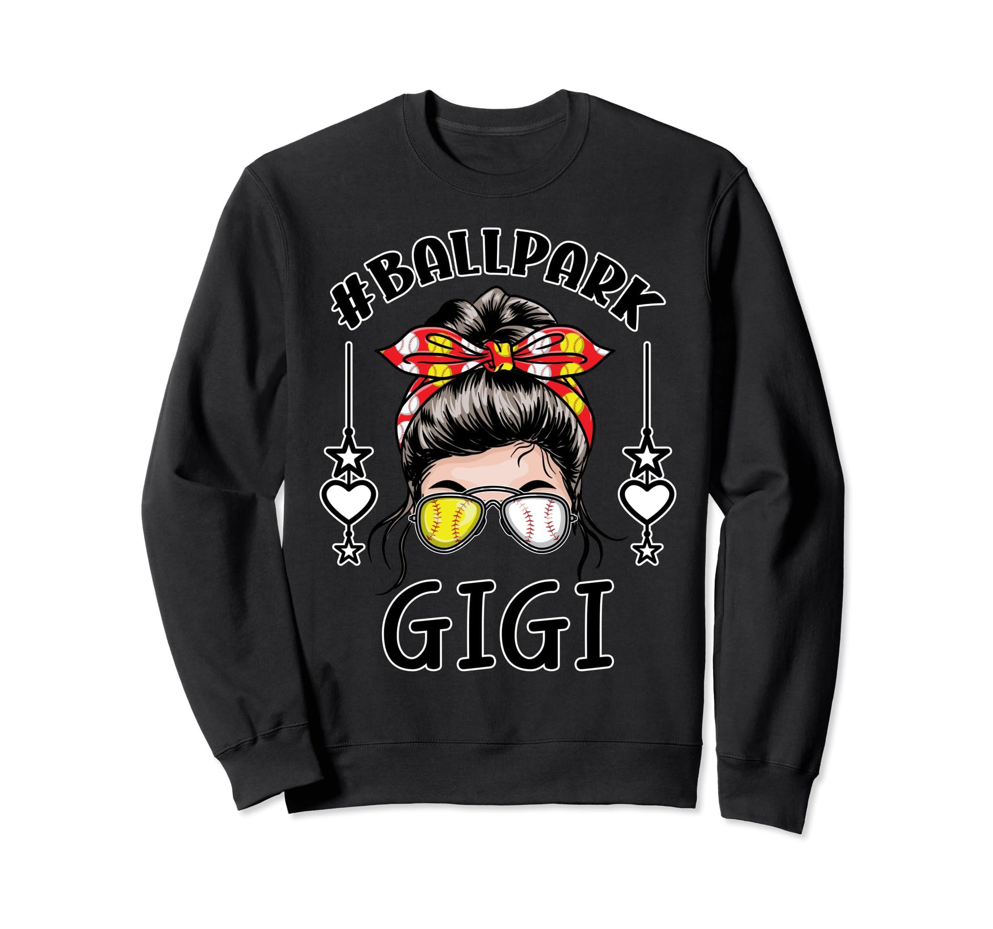 Baseball Grandma Ballpark Gigi Sweatshirt - Graphic Print for Adults - T-Shirt, Sweatshirt, Hoodie