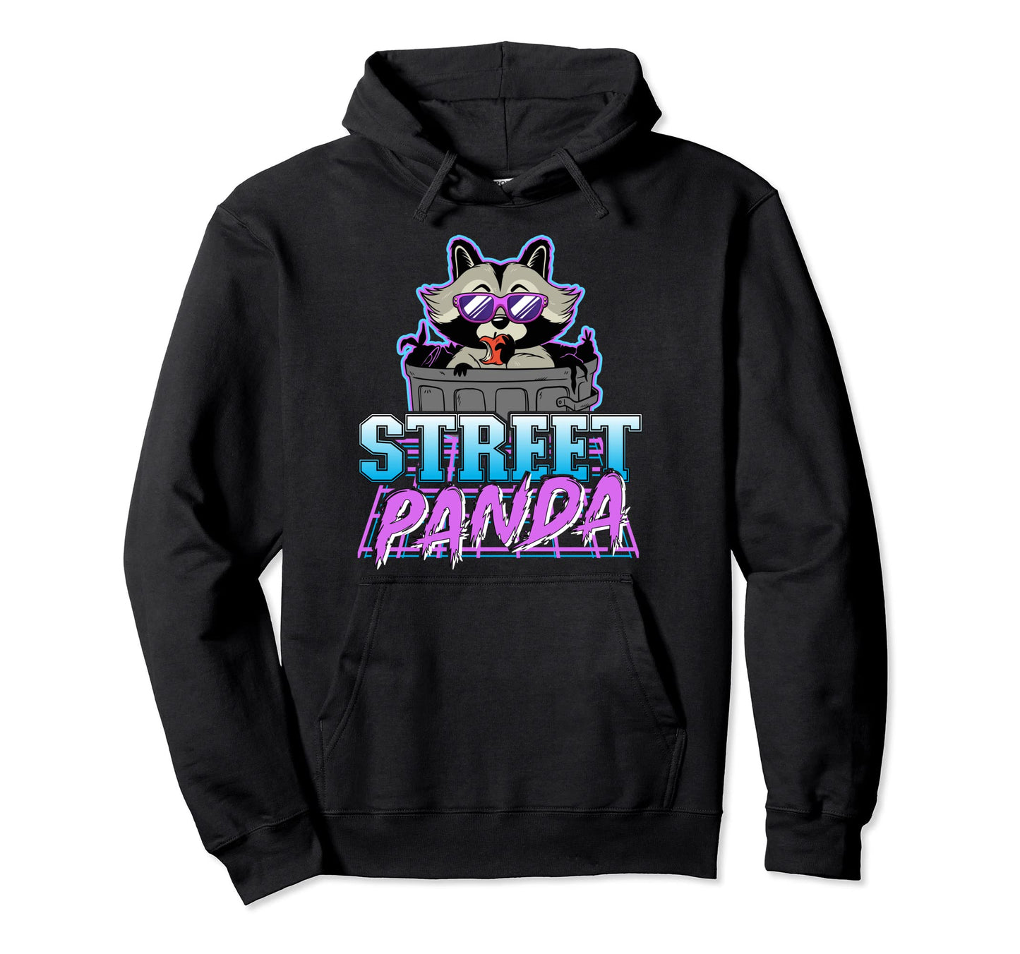 Street Panda Synthwave Retrowave Pastel Hoodie - Unique Graphic Men Women - T-Shirt, Sweatshirt, Hoodie