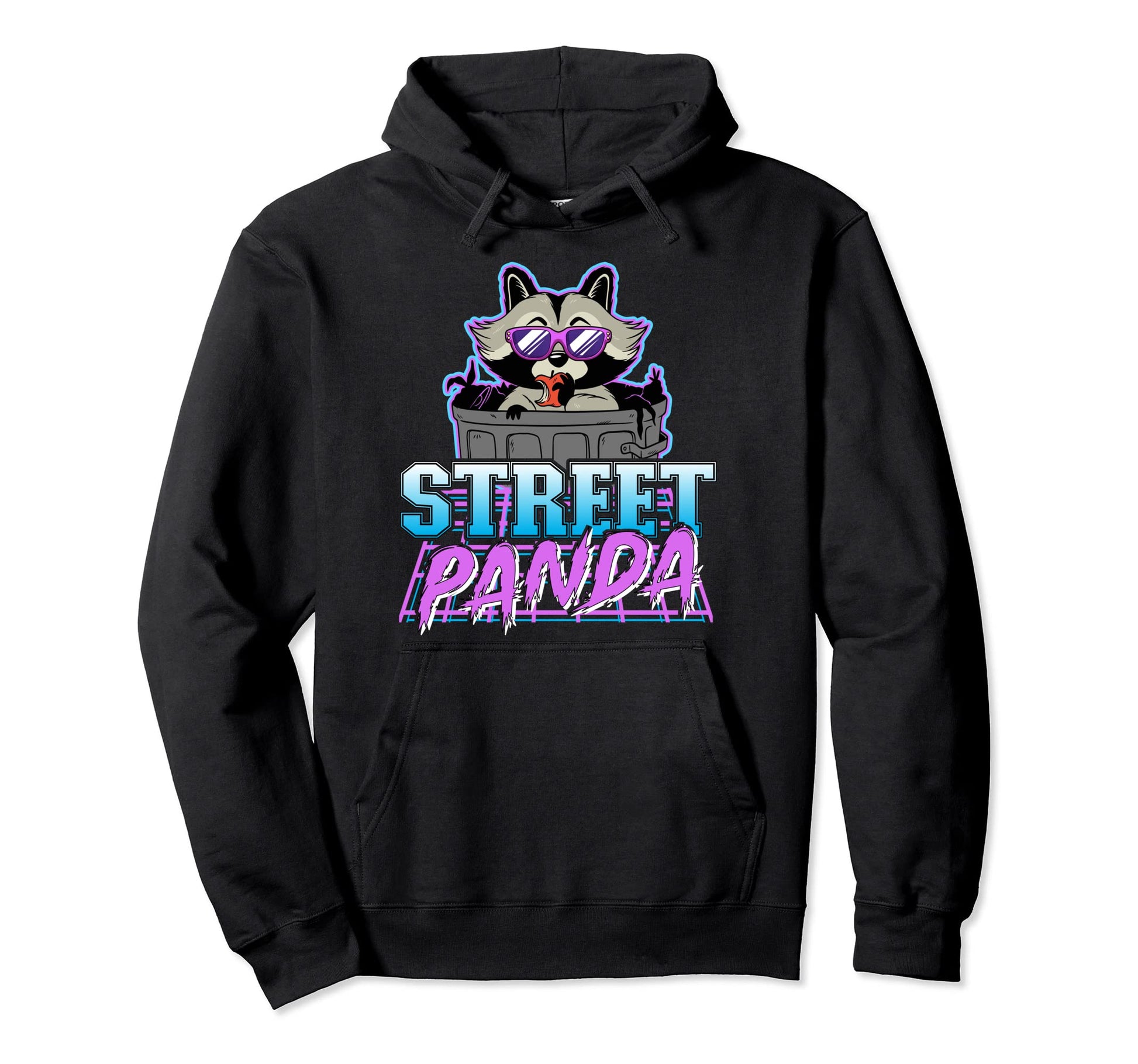 Street Panda Synthwave Retrowave Pastel Hoodie - Unique Graphic Men Women - T-Shirt, Sweatshirt, Hoodie