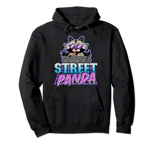 Street Panda Synthwave Retrowave Pastel Hoodie - Unique Graphic Men Women - T-Shirt, Sweatshirt, Hoodie