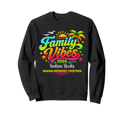 Family Vibes 2026 Huntington Sweatshirt - Minimalist Print Men Women - T-Shirt, Sweatshirt, Hoodie