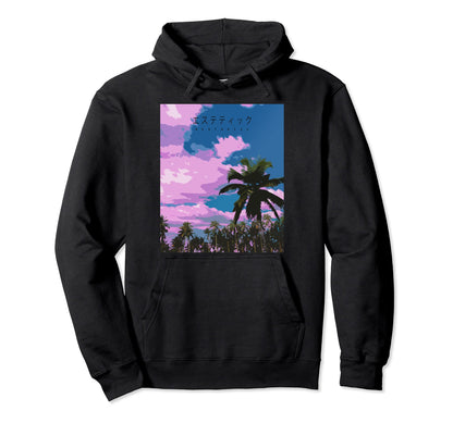 Aesthetic Vaporwave Retrowave Hoodie - Unique Graphic Unisex - T-Shirt, Sweatshirt, Hoodie