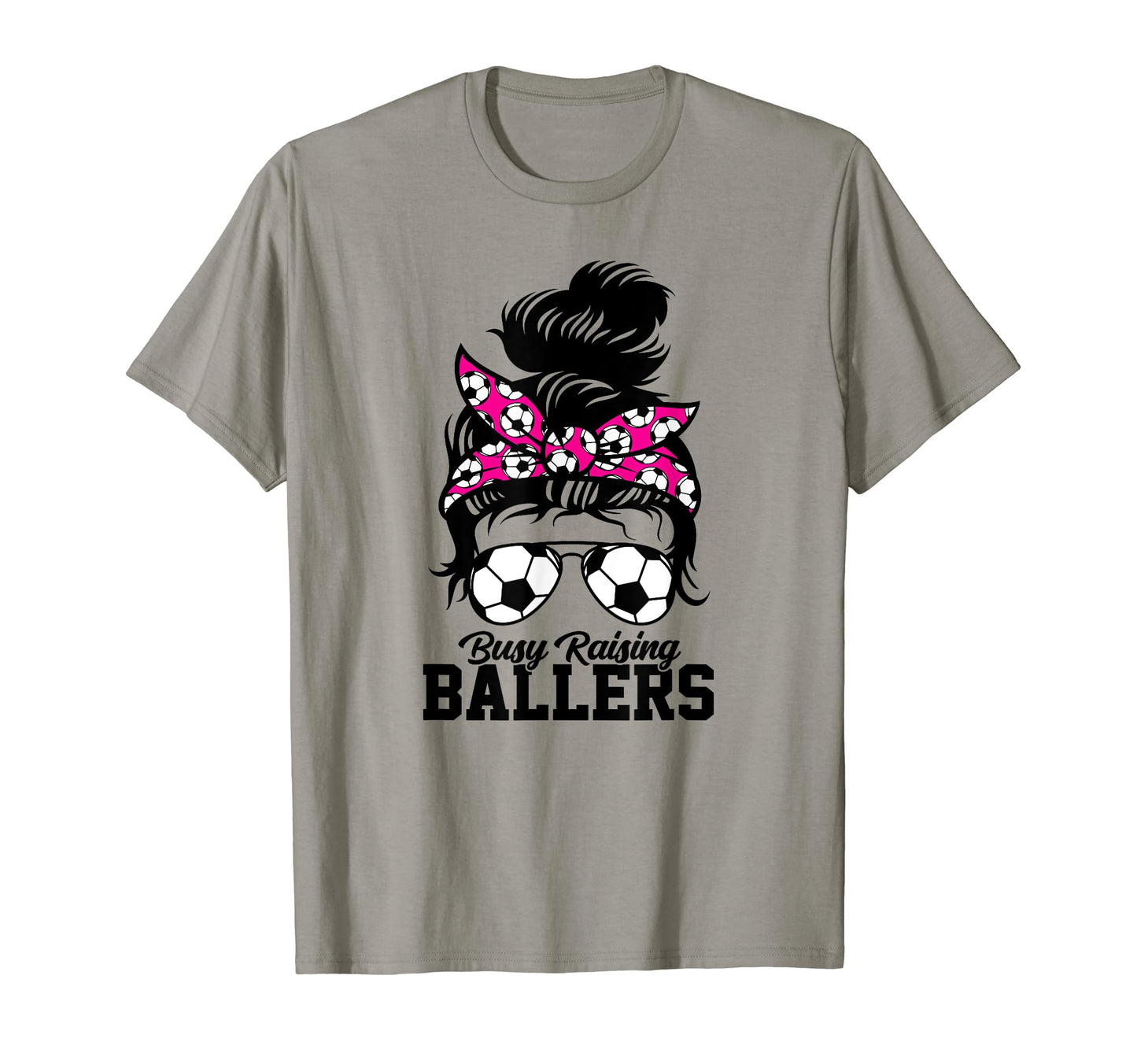 Busy Raising Ballers Soccer Mom Bandana T-Shirt - Trendy Graphic Men Women - T-Shirt, Sweatshirt, Hoodie