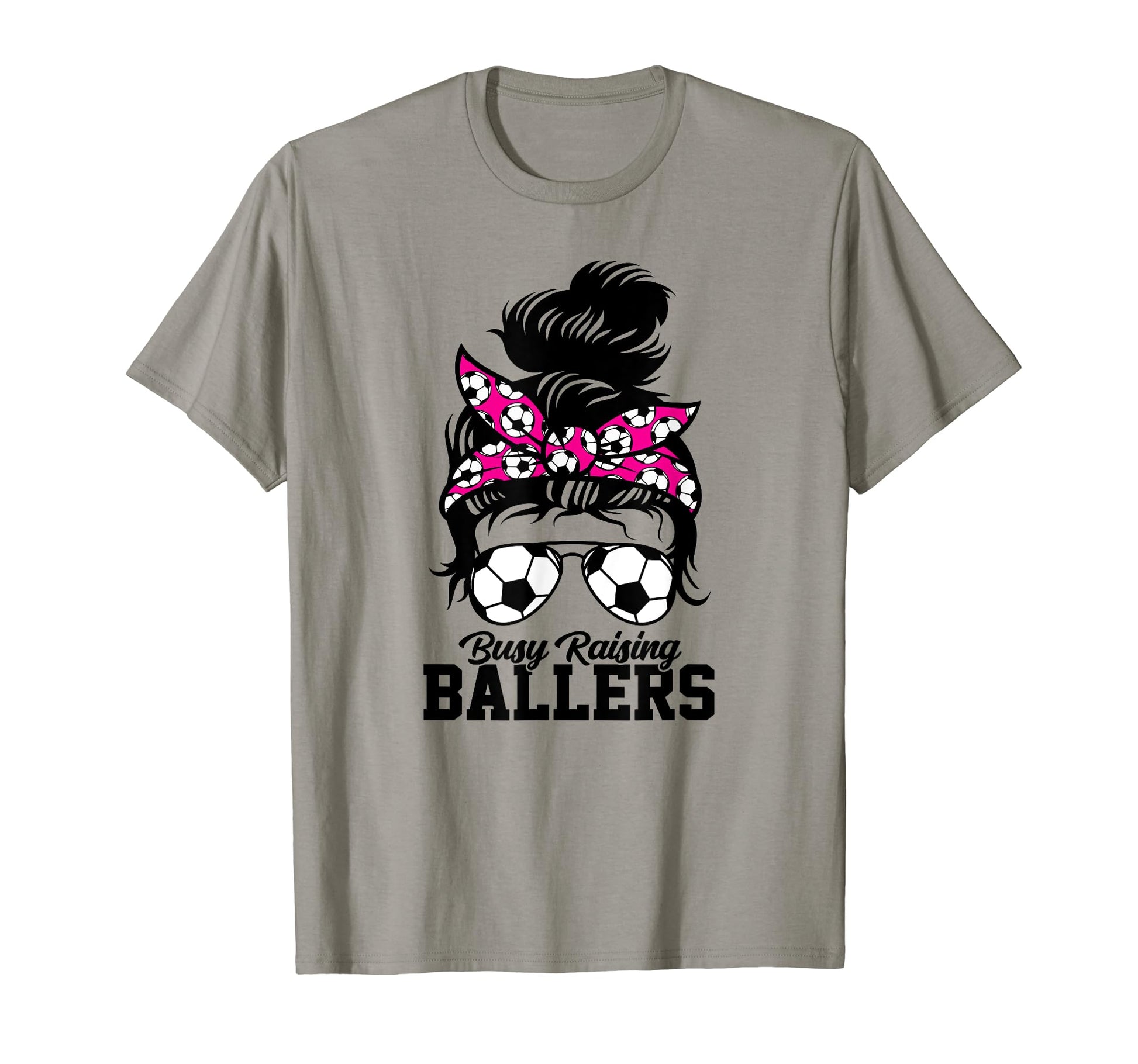 Busy Raising Ballers Soccer Mom Bandana T-Shirt - Trendy Graphic Men Women - T-Shirt, Sweatshirt, Hoodie