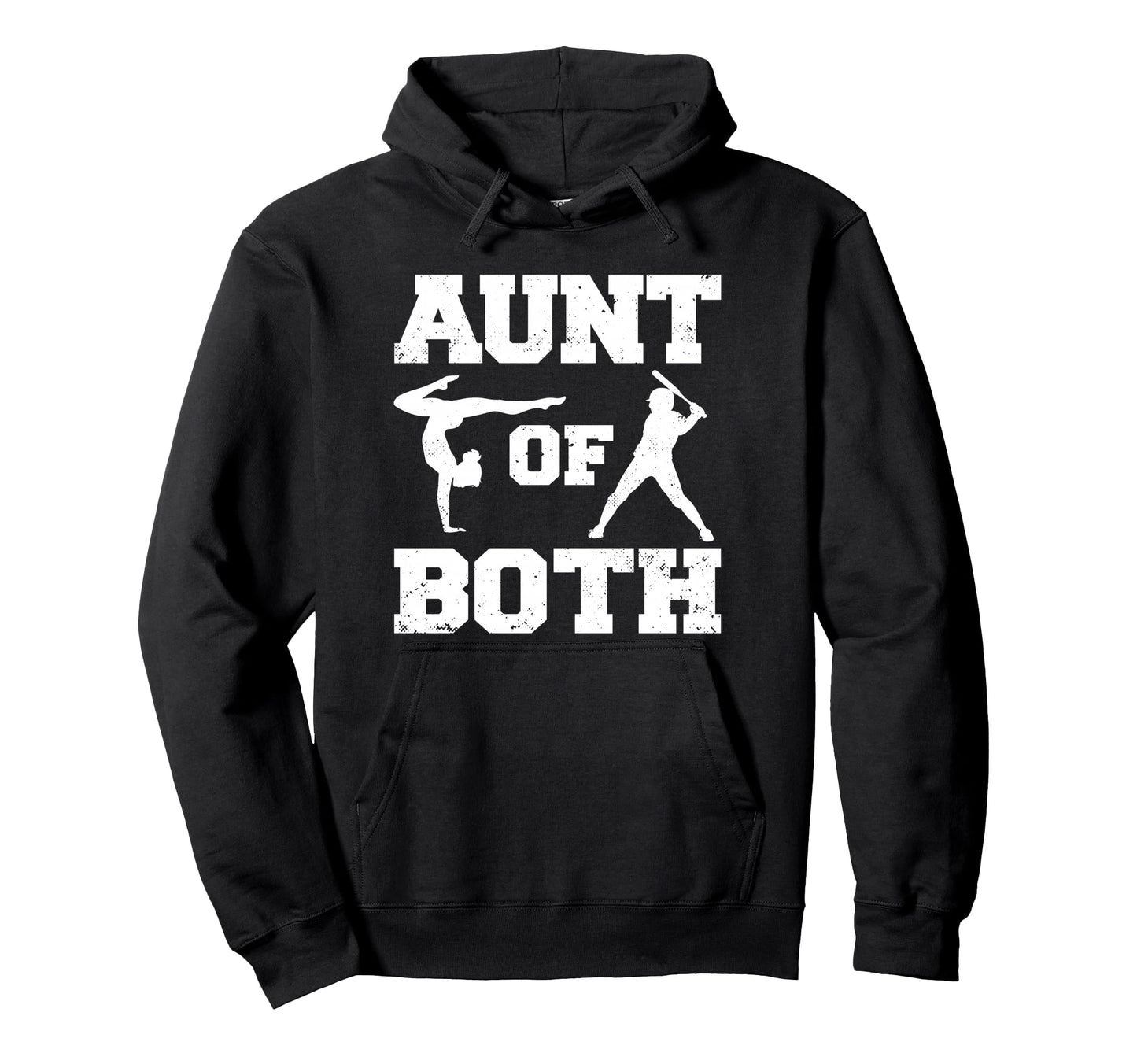 Aunt Both Gymnastics And Baseball Hoodie - Trendy Graphic for Adults - T-Shirt, Sweatshirt, Hoodie