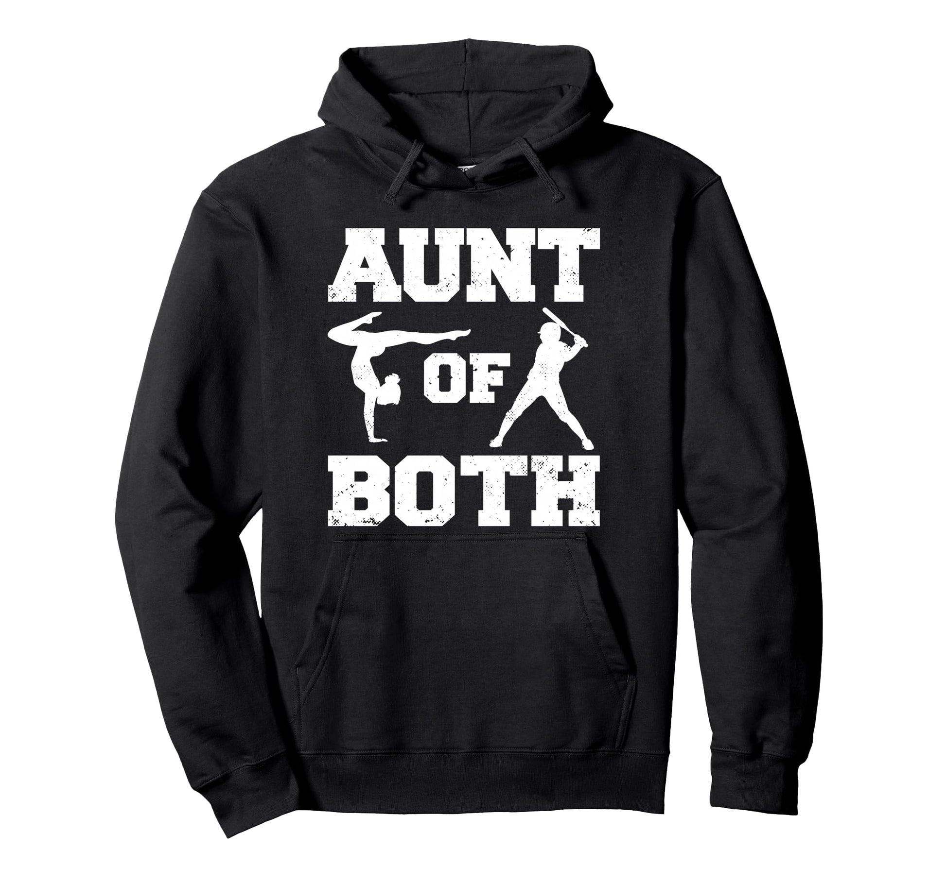 Aunt Both Gymnastics And Baseball Hoodie - Trendy Graphic for Adults - T-Shirt, Sweatshirt, Hoodie