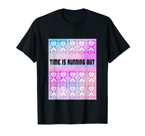 Time Is Running Out Vaporwave T-Shirt - Novelty Apparel for Adults - T-Shirt, Sweatshirt, Hoodie