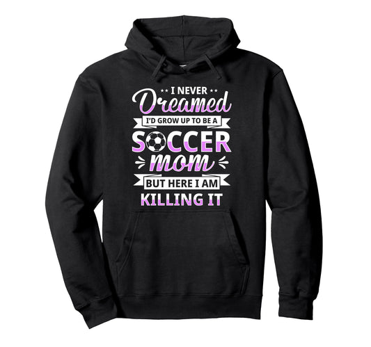 Soccer Mother Gameday Soccer Mom Hoodie - Minimalist Print for Adults - T-Shirt, Sweatshirt, Hoodie