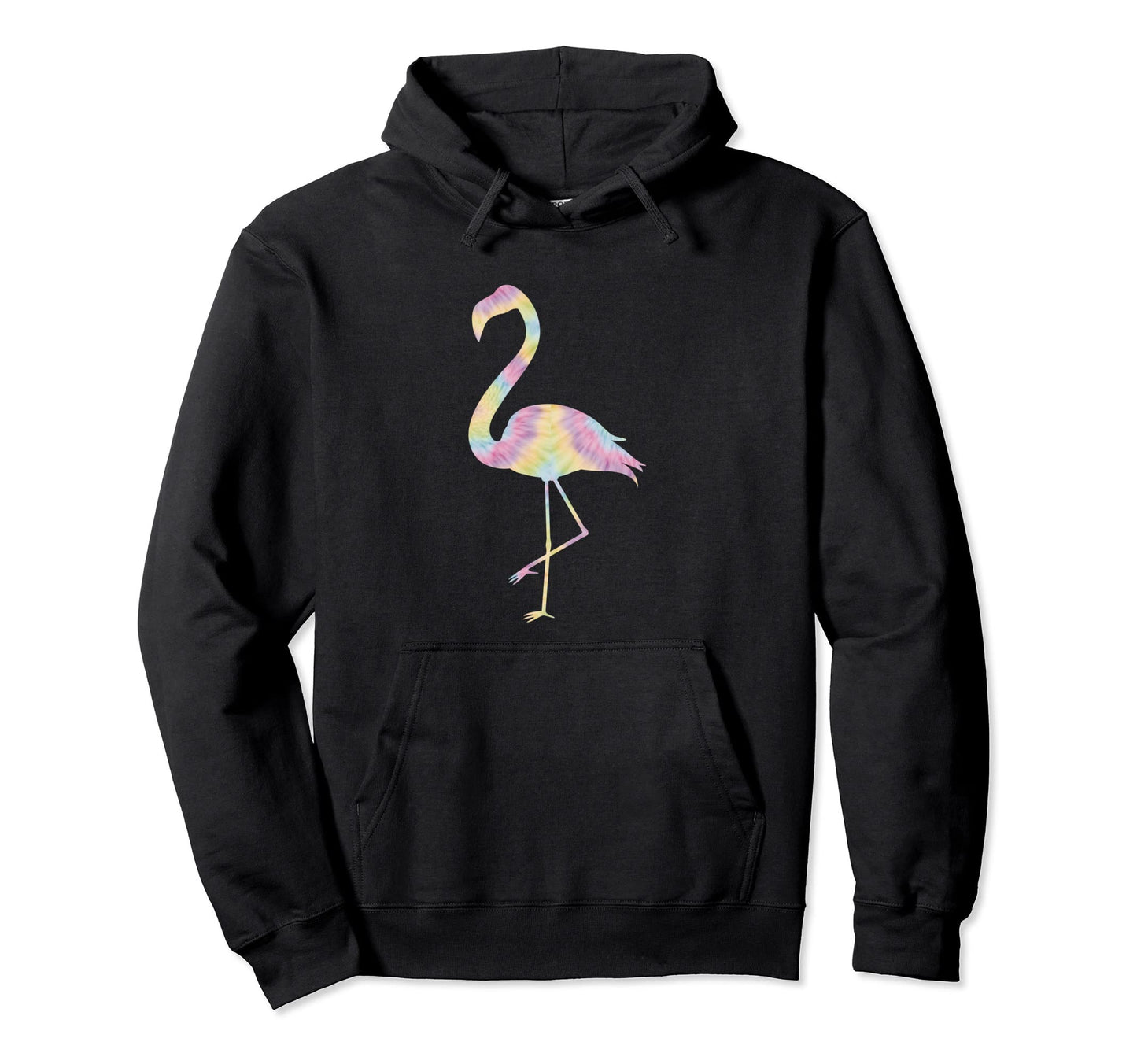 Flamingo Boho Tie Dye Hippie Hoodie - Fun Novelty Design Men Women - T-Shirt, Sweatshirt, Hoodie