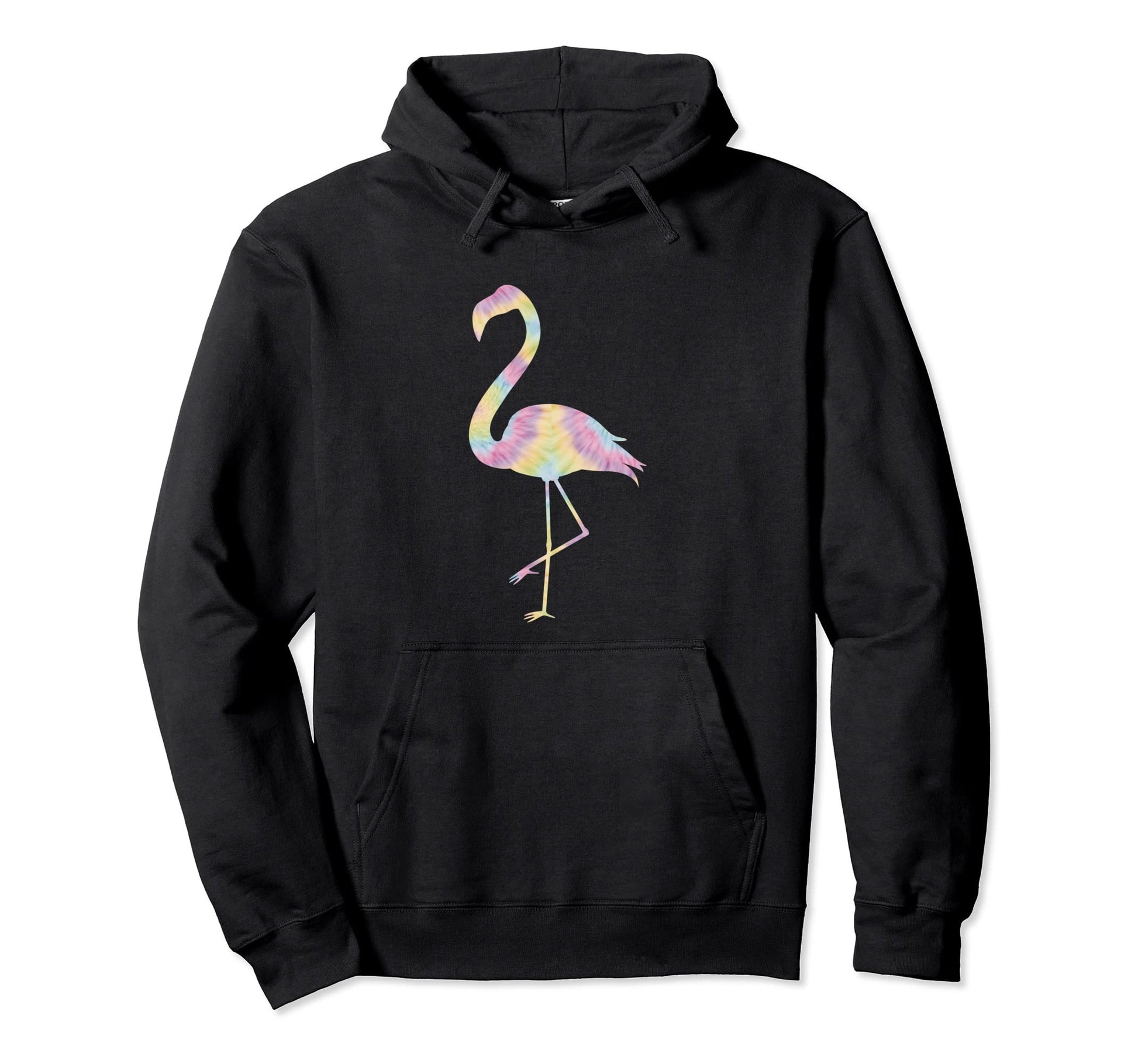 Flamingo Boho Tie Dye Hippie Hoodie - Fun Novelty Design Men Women - T-Shirt, Sweatshirt, Hoodie