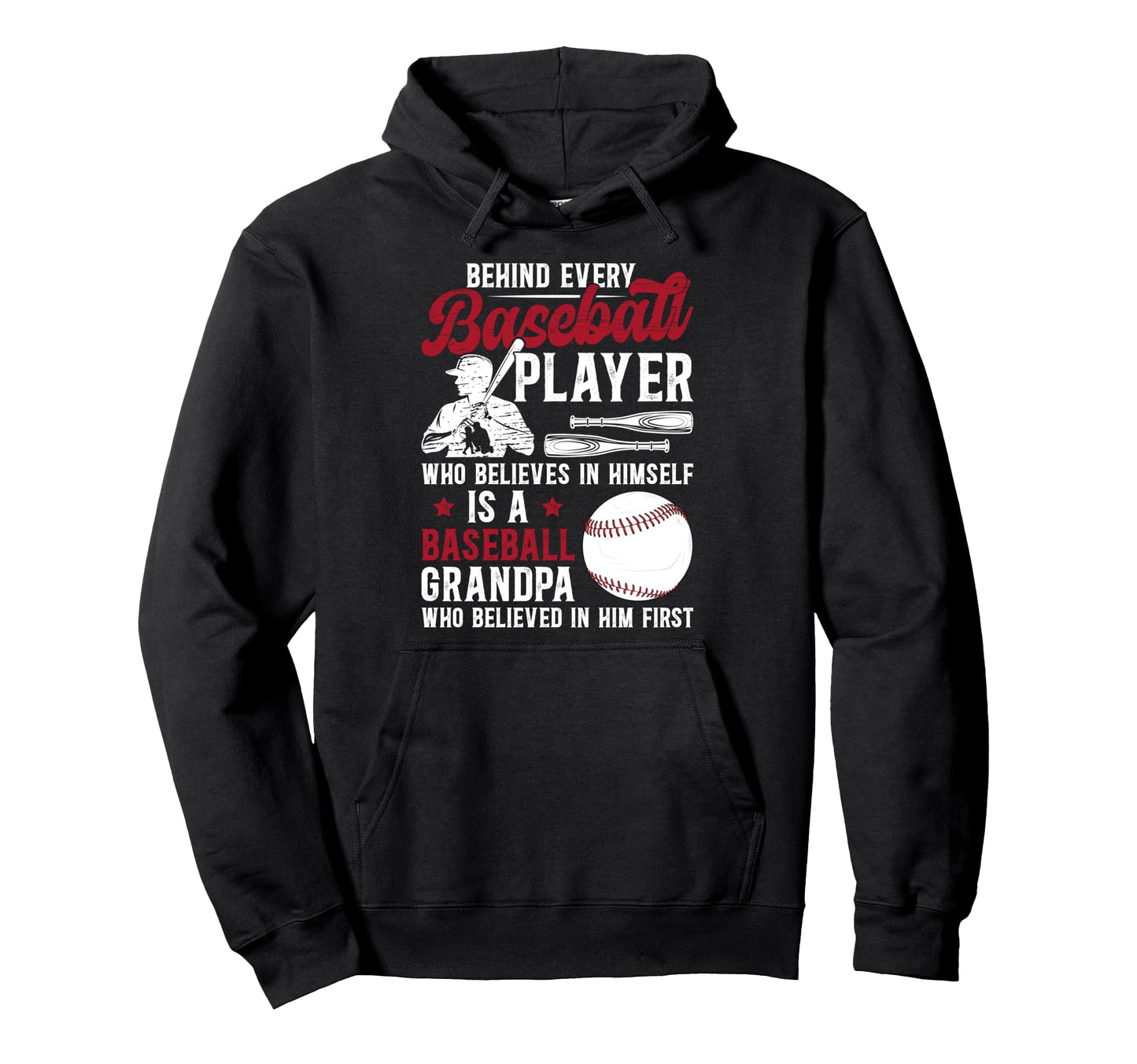 Baseball Grandpa Proud Grandpa Hoodie - Fun Novelty Design Men Women - T-Shirt, Sweatshirt, Hoodie