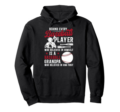 Baseball Grandpa Proud Grandpa Hoodie - Fun Novelty Design Men Women - T-Shirt, Sweatshirt, Hoodie