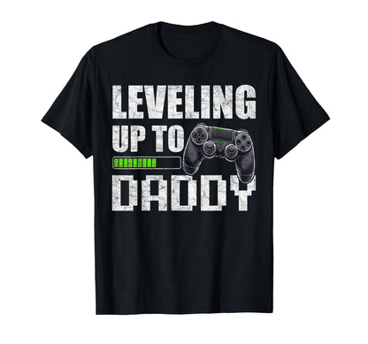 Gamer Dad Fathers Day Leveling Up To T-Shirt - Unique Graphic Men Women - T-Shirt, Sweatshirt, Hoodie