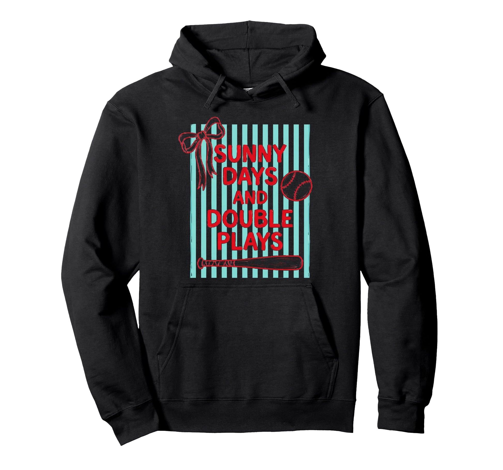 Sunday Days Baseball Mom Preppy Womens Hoodie - Graphic Print Unisex - T-Shirt, Sweatshirt, Hoodie