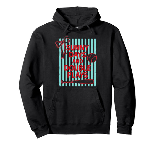 Sunday Days Baseball Mom Preppy Womens Hoodie - Graphic Print Unisex - T-Shirt, Sweatshirt, Hoodie
