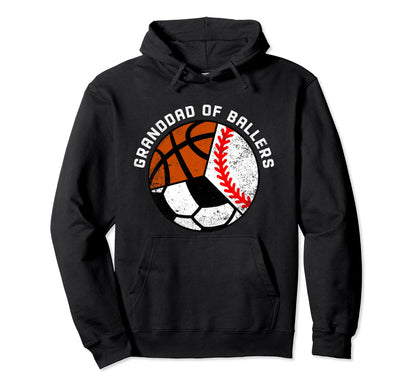 Granddad Ballers Funny Baseball Hoodie - Casual Everyday Wear for Adults - T-Shirt, Sweatshirt, Hoodie