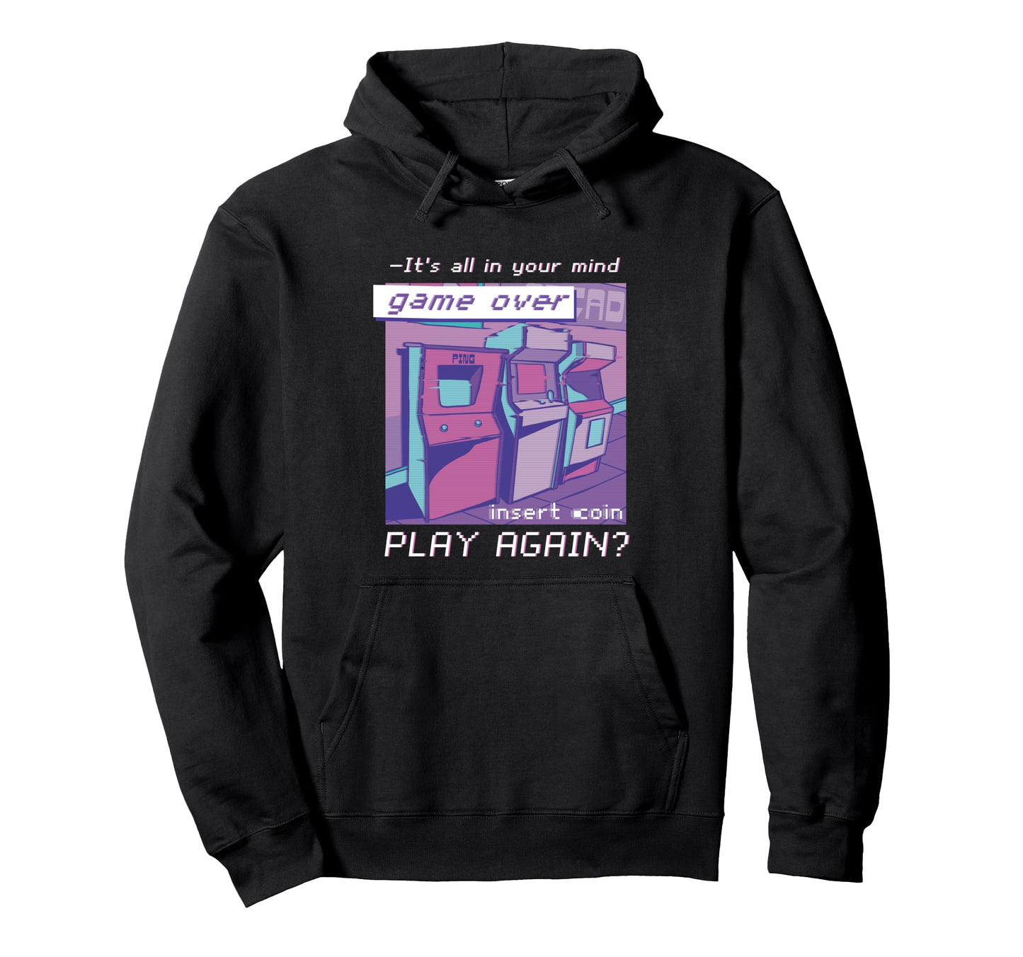 80S 90S Nostalgic Arcade Vaporwave Hoodie - Novelty Apparel Men Women - T-Shirt, Sweatshirt, Hoodie
