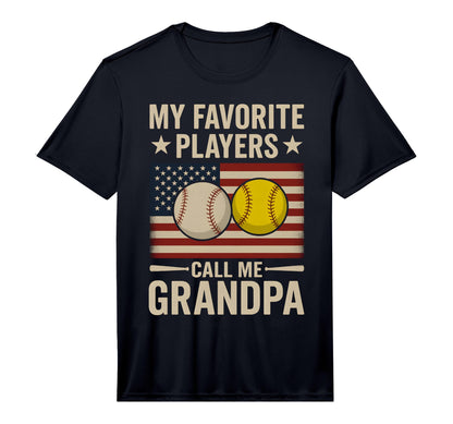 Mens Grandpa My Favorite Baseball T-Shirt - Fun Novelty Design for Adults - T-Shirt, Sweatshirt, Hoodie