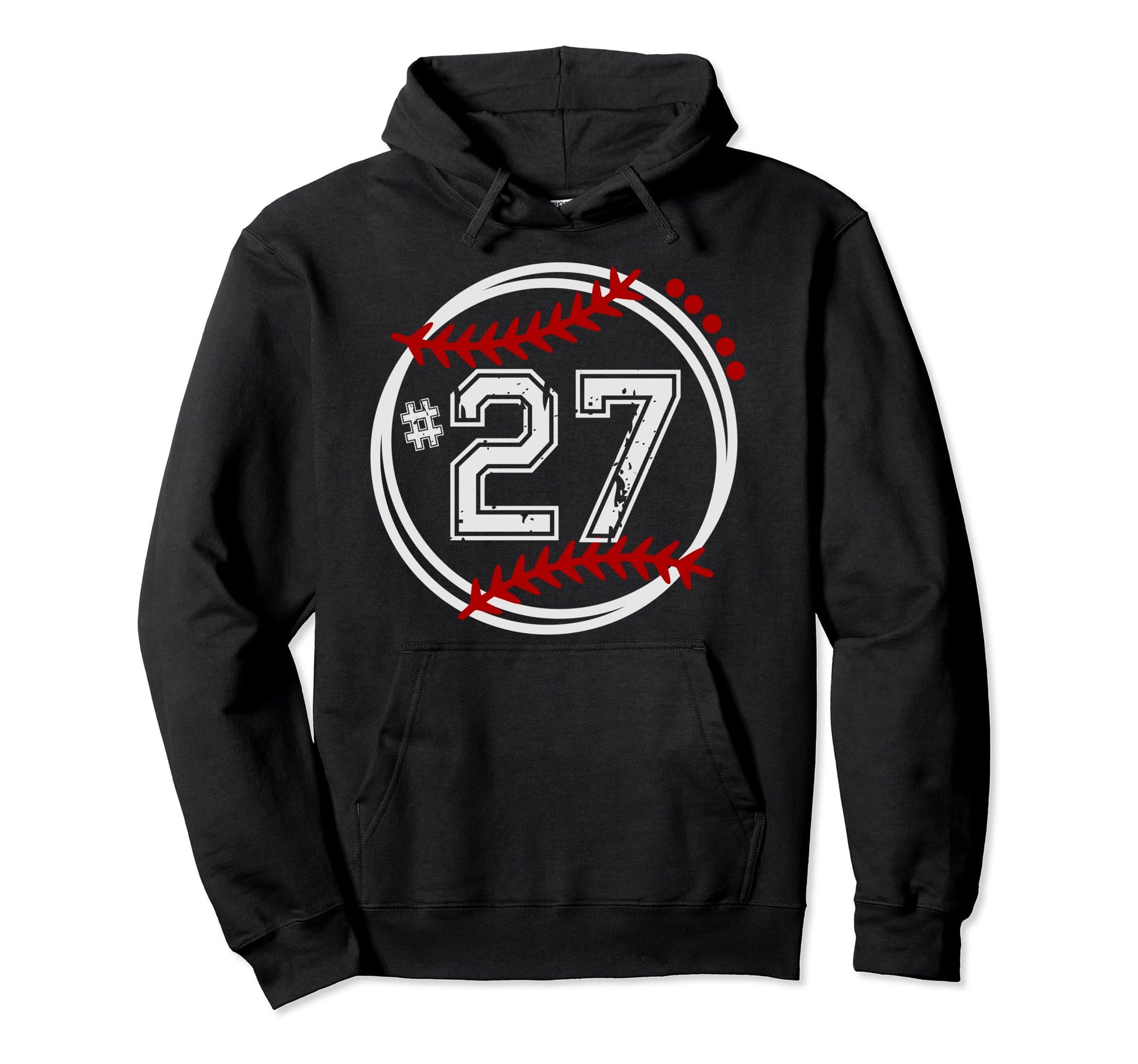 Baseball Jersey Number 27 Trendy Baseball Hoodie - Unique Graphic Unisex - T-Shirt, Sweatshirt, Hoodie