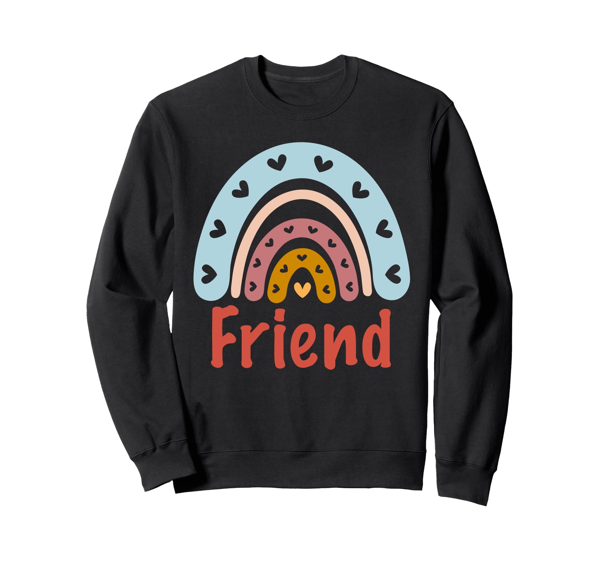 Friend Birthday Rainbow Boho Friend Sweatshirt - Trendy Graphic for Adults - T-Shirt, Sweatshirt, Hoodie