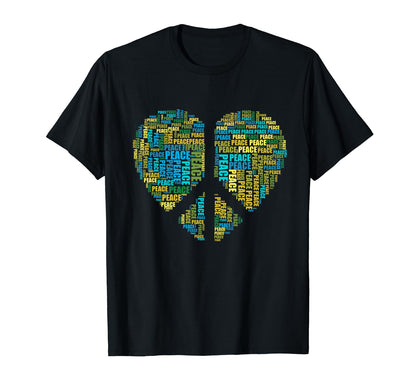 Peace Love Symbol Heart T-Shirt - Unique Graphic for Adults - T-Shirt, Sweatshirt, Hoodie