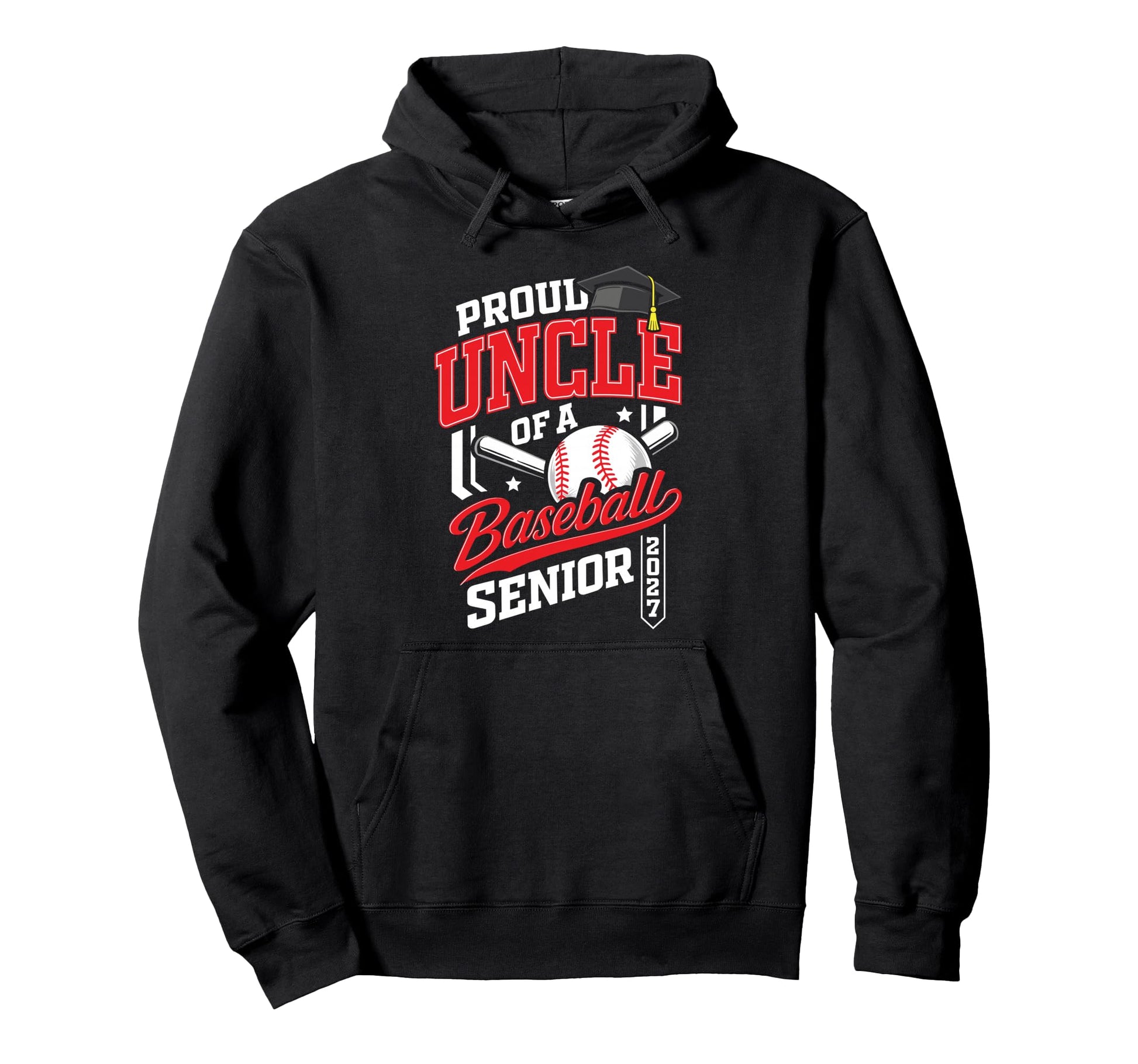 Proud Uncle Baseball Senior Class 2027 Hoodie - Novelty Apparel Men Women - T-Shirt, Sweatshirt, Hoodie