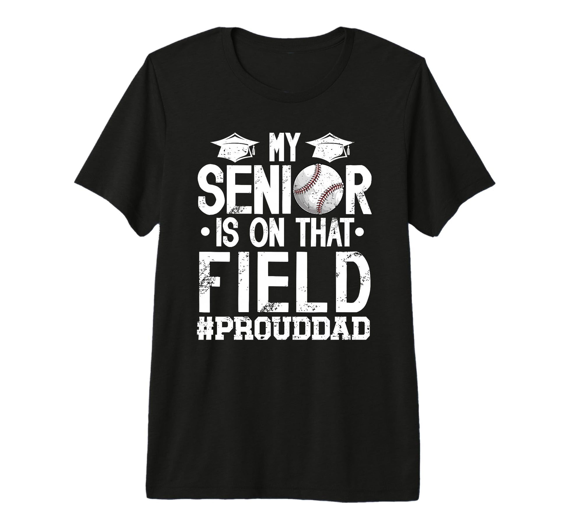 Mens Proud Baseball Senior Dad T-Shirt - Novelty Apparel for Adults - T-Shirt, Sweatshirt, Hoodie