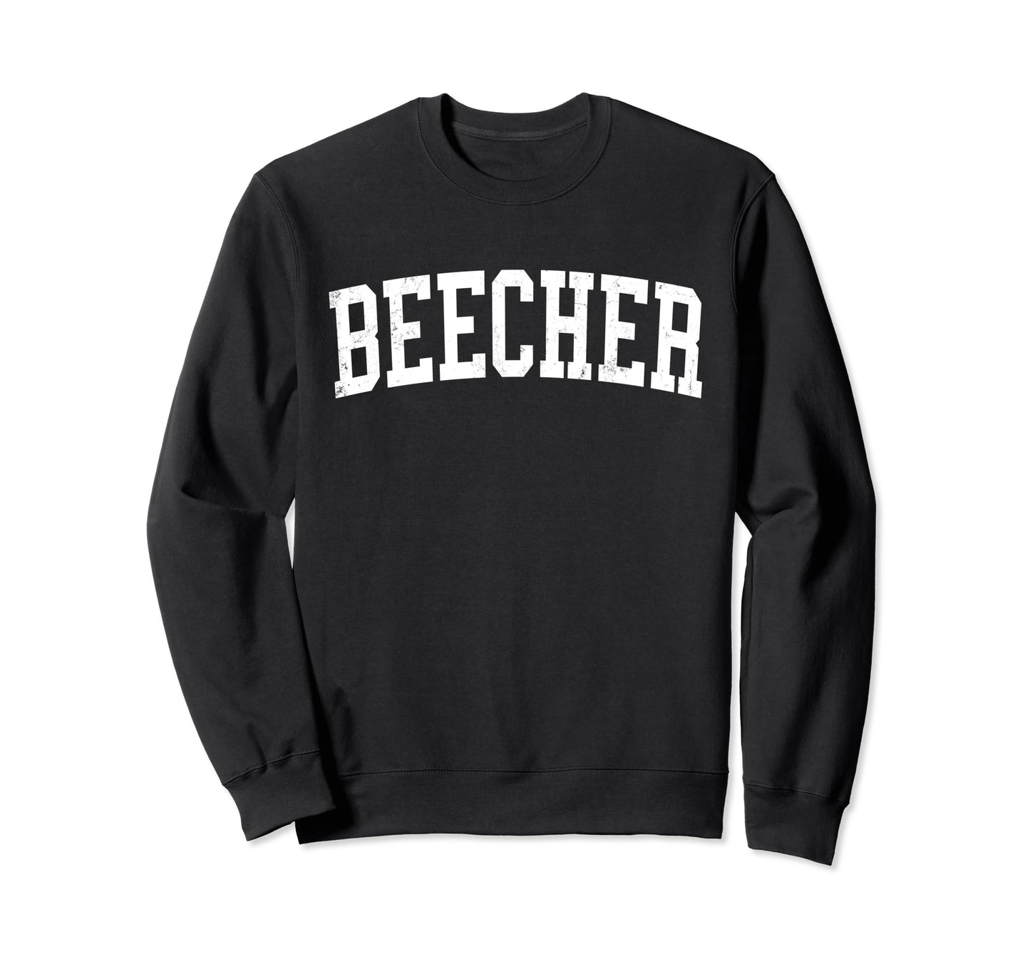 Beecher Mi Distressed White Sweatshirt - Casual Everyday Wear Unisex - T-Shirt, Sweatshirt, Hoodie