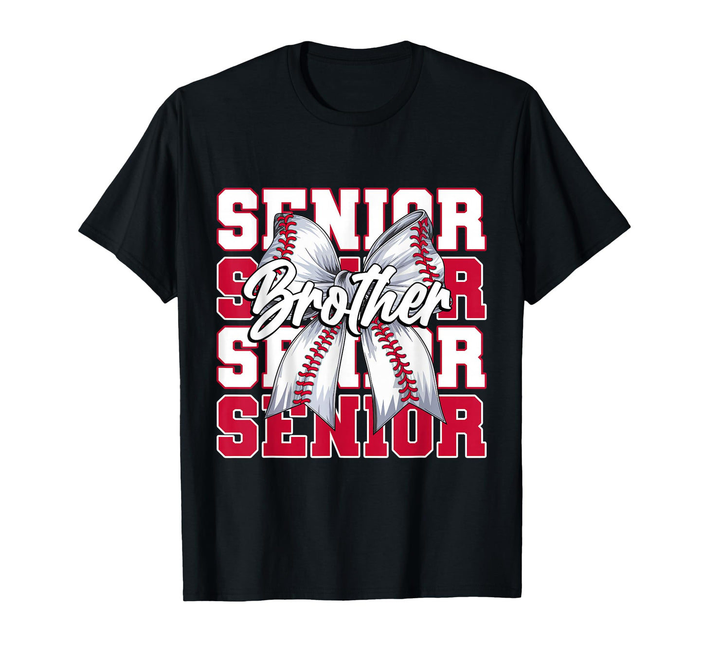 Baseball Brother Senior 2026 Coquette T-Shirt - Fun Novelty Design Unisex - T-Shirt, Sweatshirt, Hoodie