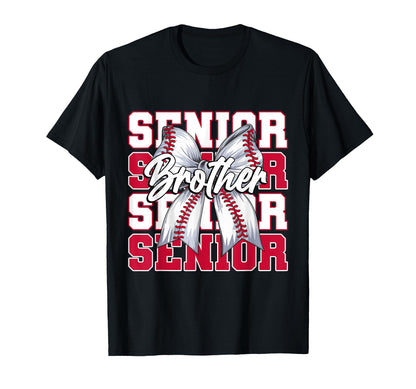 Baseball Brother Senior 2026 Coquette T-Shirt - Fun Novelty Design Unisex - T-Shirt, Sweatshirt, Hoodie
