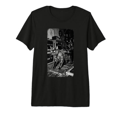Black Punk Rock Cat Riot Backstage T-Shirt - Streetwear Style for Adults - T-Shirt, Sweatshirt, Hoodie