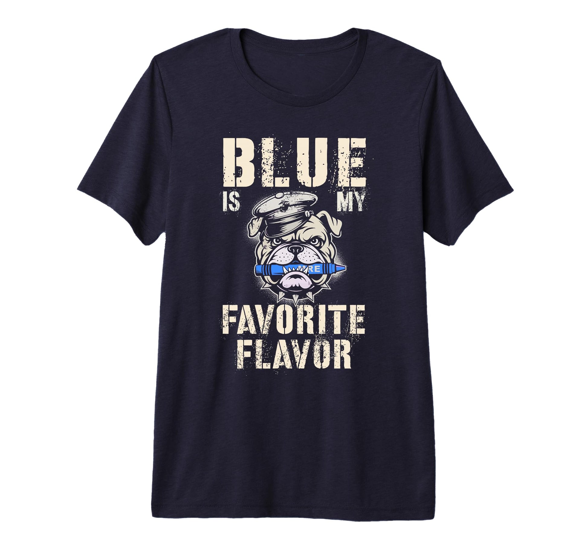 Blue My Favorite Flavor I Eat Crayons T-Shirt - Unique Graphic for Adults - T-Shirt, Sweatshirt, Hoodie
