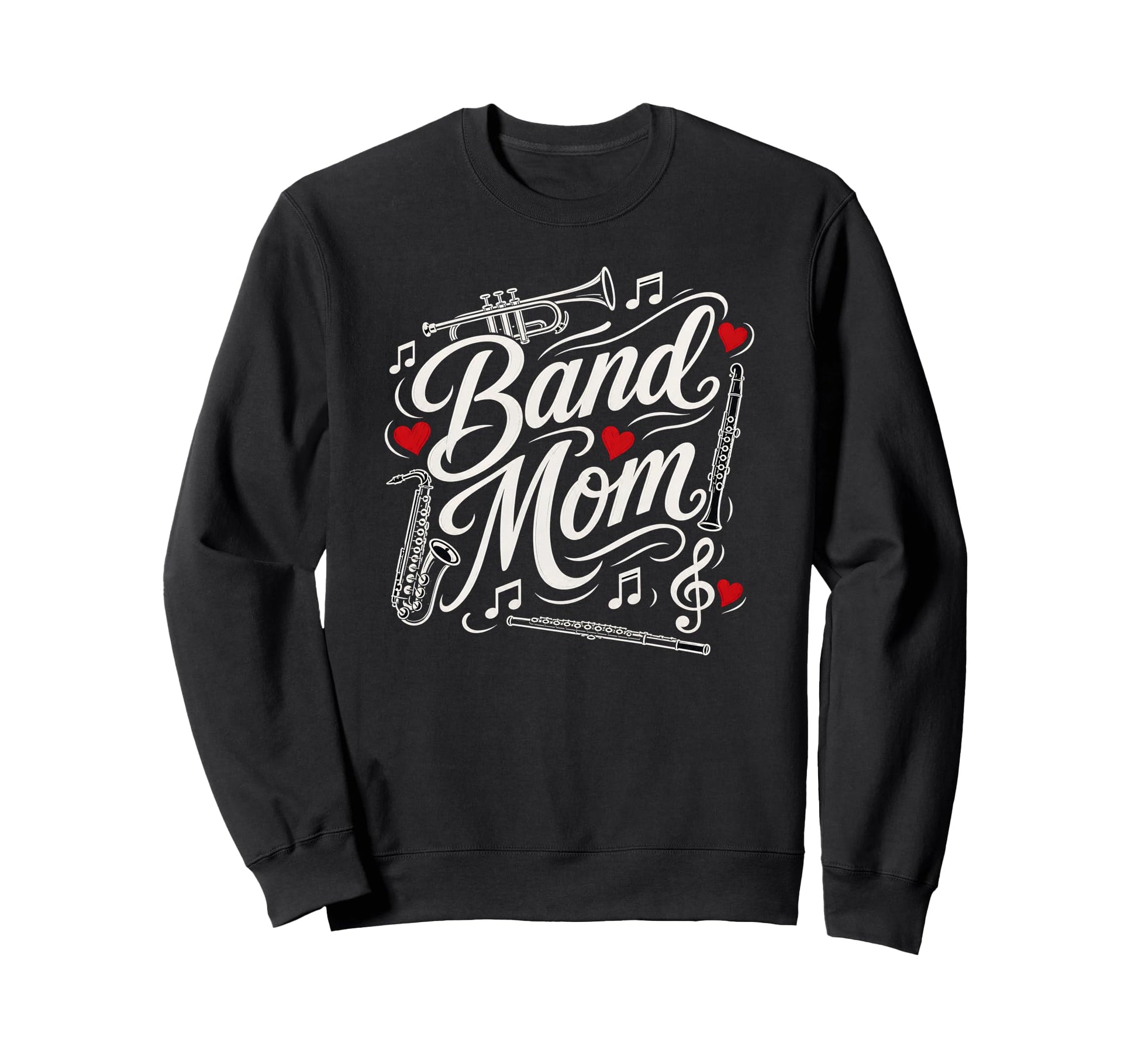 Band Mom Music Program Fan School Sweatshirt - Minimalist Print for Adults - T-Shirt, Sweatshirt, Hoodie