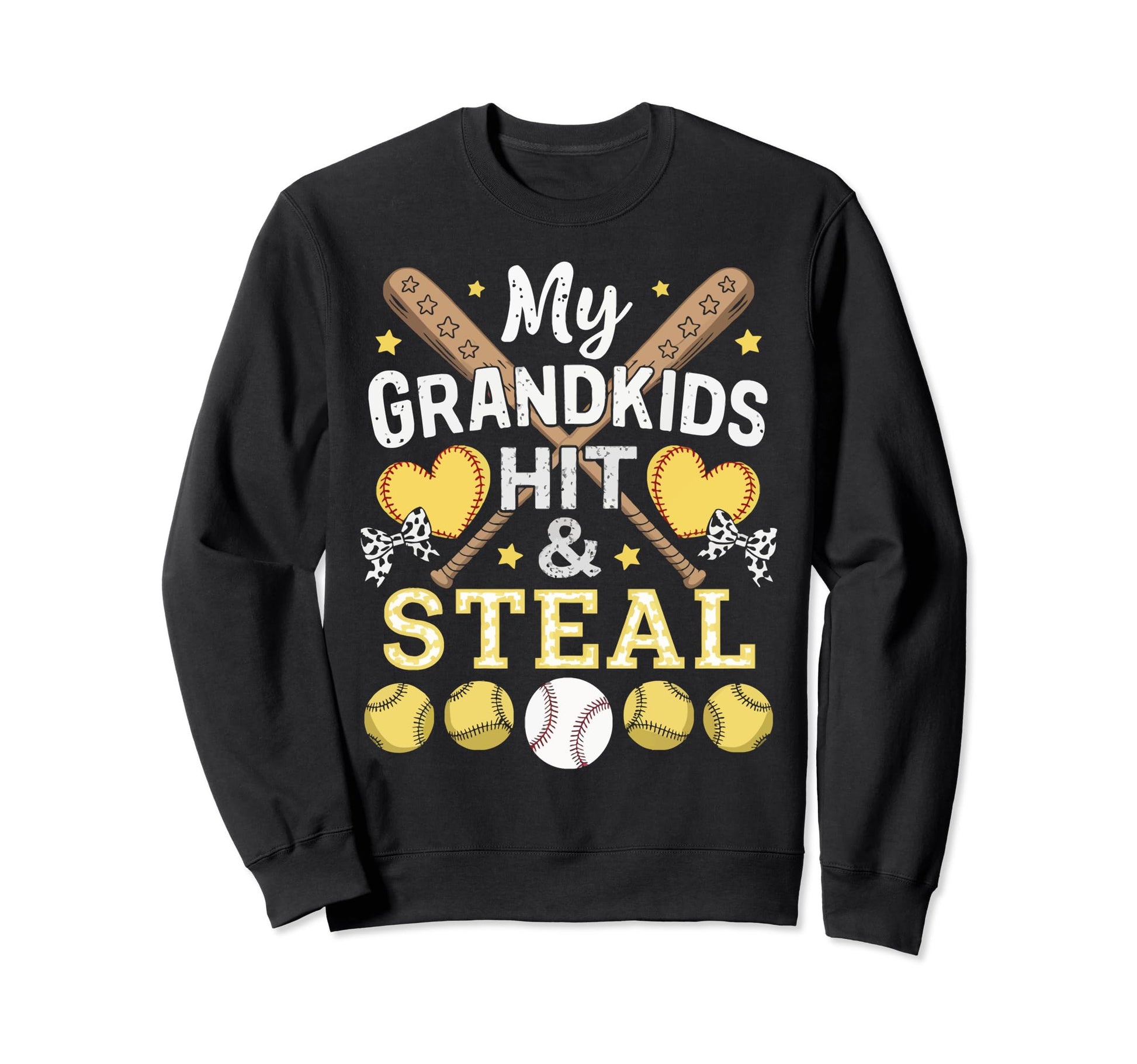 Baseball Grandma Grandmother Sweatshirt - Custom Art Print for Adults - T-Shirt, Sweatshirt, Hoodie