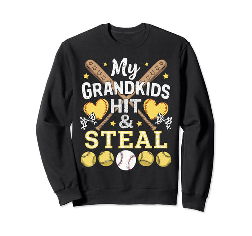 Baseball Grandma Grandmother Sweatshirt - Custom Art Print for Adults - T-Shirt, Sweatshirt, Hoodie