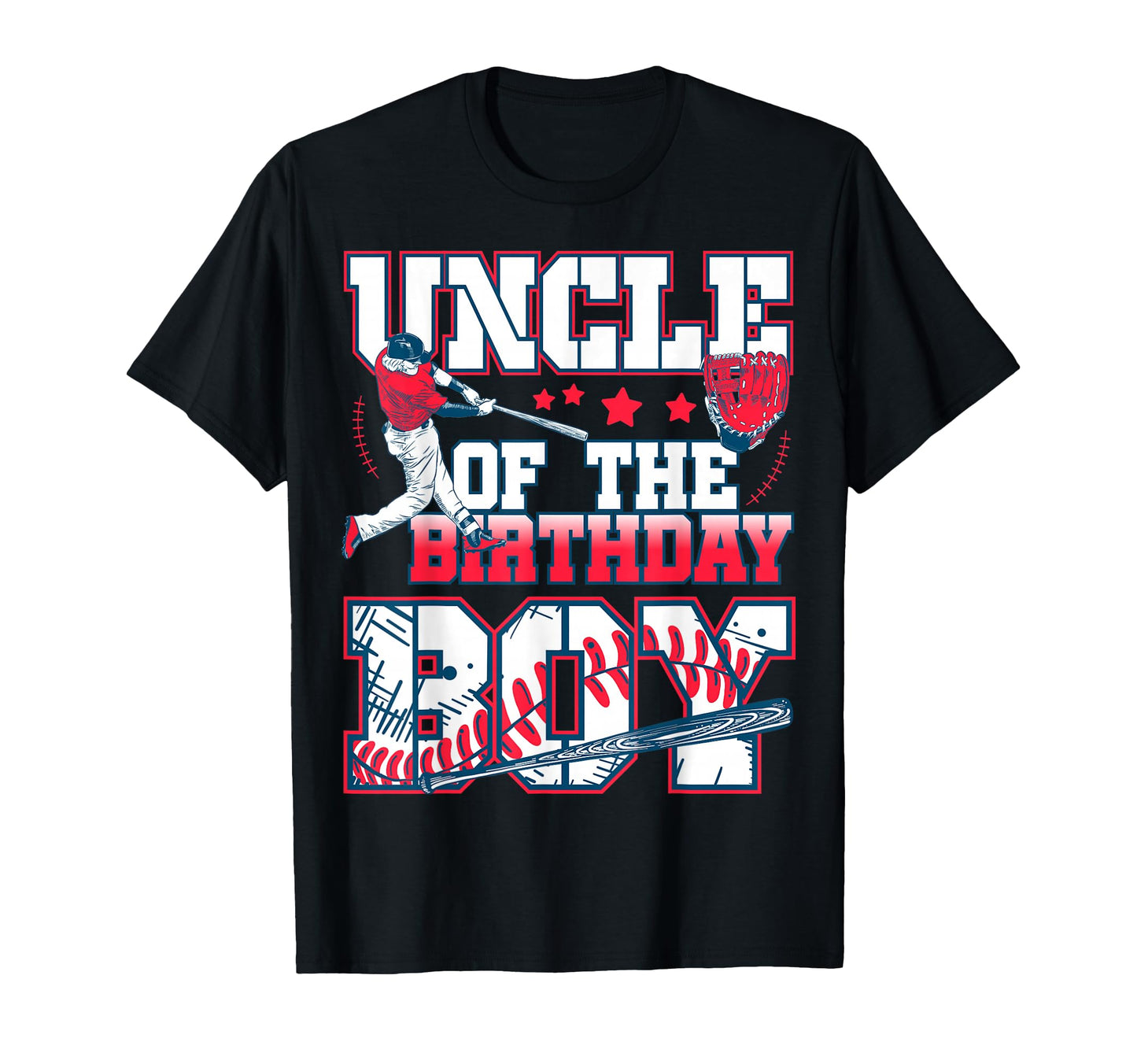 Baseball Birthday Party Stars Player T-Shirt - Custom Art Print for Adults - T-Shirt, Sweatshirt, Hoodie